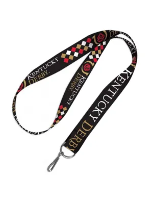 2018 Kentucky Derby Churchill Downs Black Red Tan Durable Lanyard with Clasp