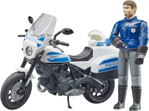 Bruder bworld Scrambler Ducati Police Motorbike with Policeman