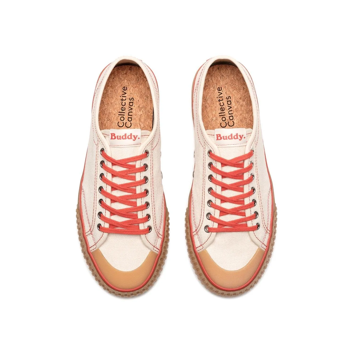 Off-White and Red Buddy x CC Hemp Designer Sneakers