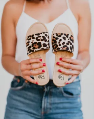 Cheetah Print Slide-on Rollasole Sandals