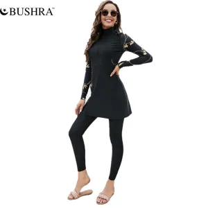 Gold Flower Modest Islamic Burkini Set