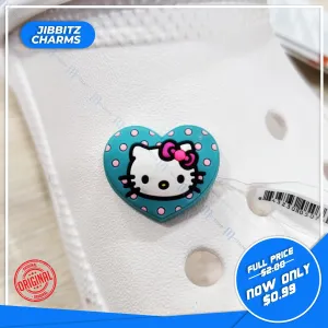 Jibbitz - Hello Kitty Heart - Light Blue