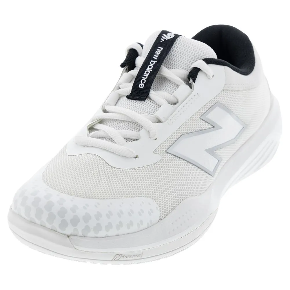 Juniors 996v6 Tennis Shoes White and Black