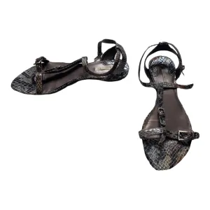 MaxStudio Snake Skin Sandals Brown UK 7 EU 40