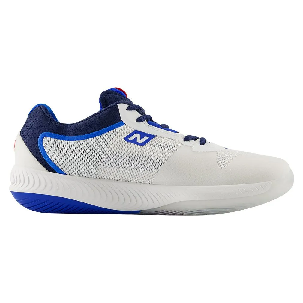 Men's FuelCell 996v6 2E Width Pickleball Shoes White and Team Navy