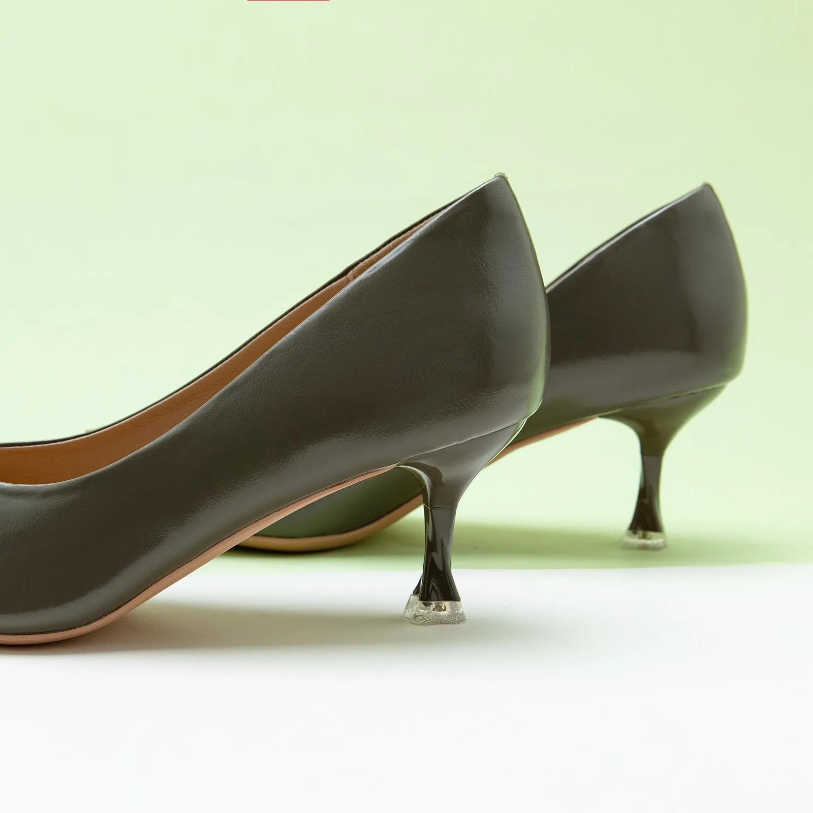 Metal Tie Pumps (Olivia) Dark Grey