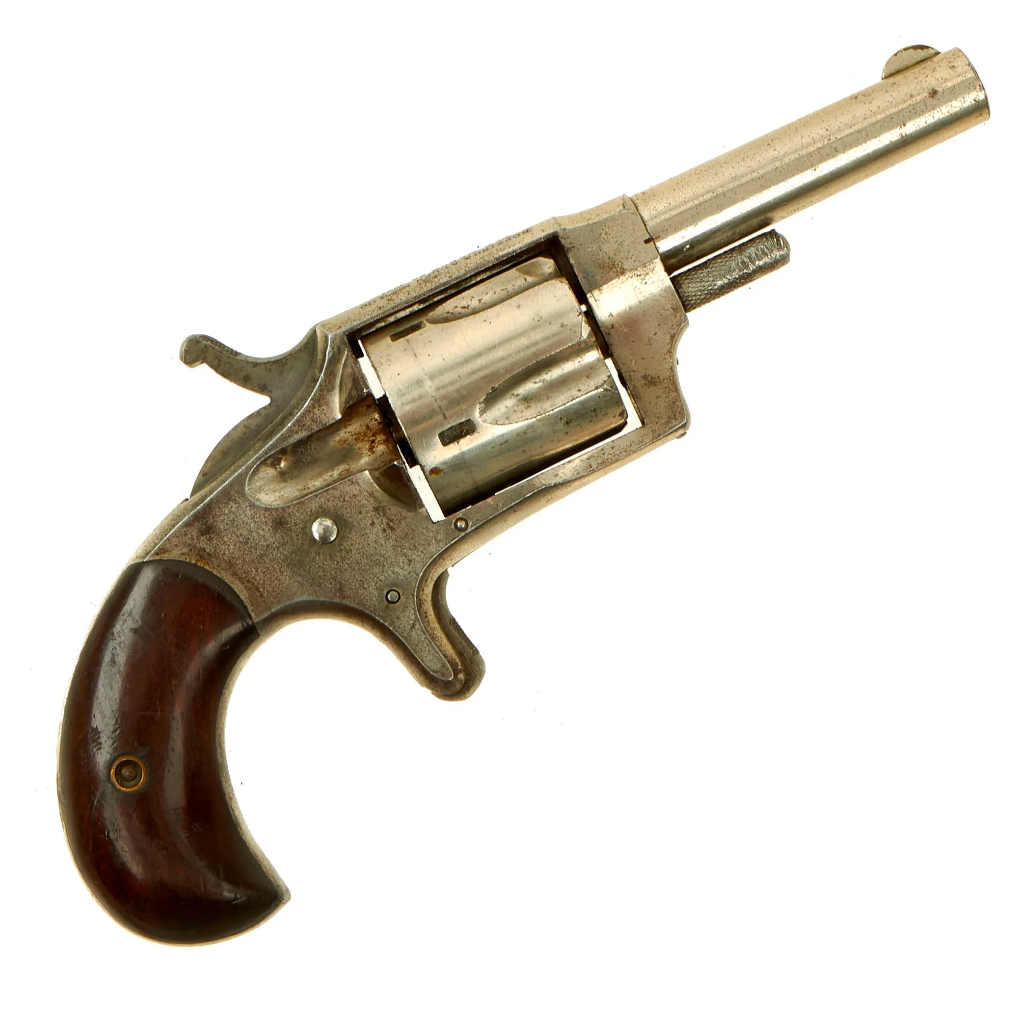 Original U.S. Hopkins & Allen "Ranger No. 2" Nickel Plated Revolver in .32 Rimfire - Matching Serial 1935