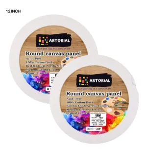 Round Canvas board - 12"