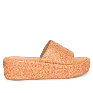 Saint  Betta orange wedge heels