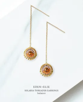 Solaria Circle Threader Earrings - Balance