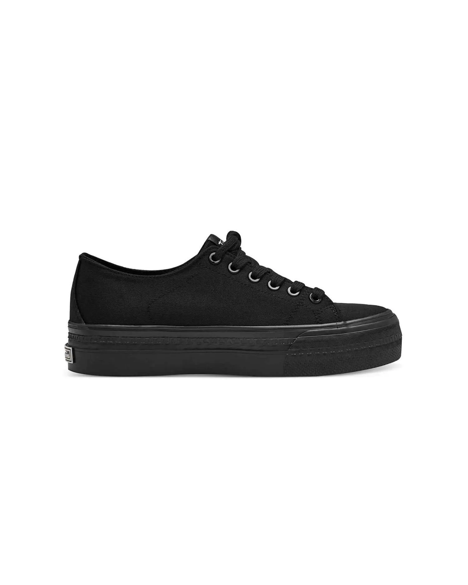 SVART TAMARIS SNEAKERS CANVAS