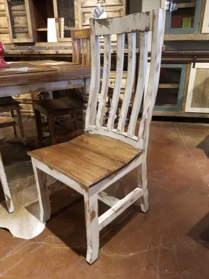 TRADITIONAL SANTA RITA CHAIR W/ OLDIE WHITE STAIN